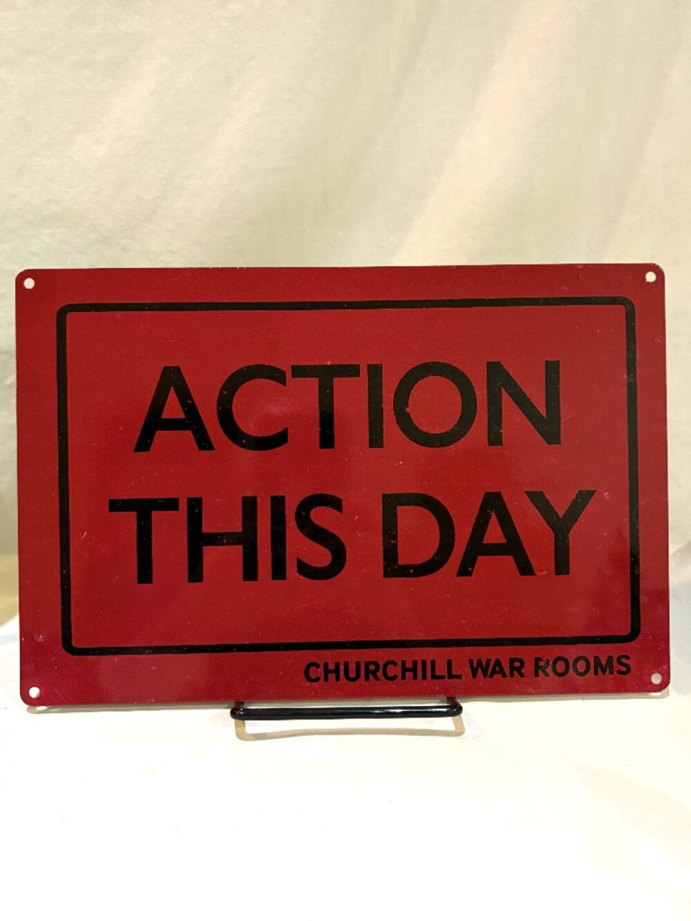 Action This Day Metal Sign Wall Plaque Churchill War Room Quote